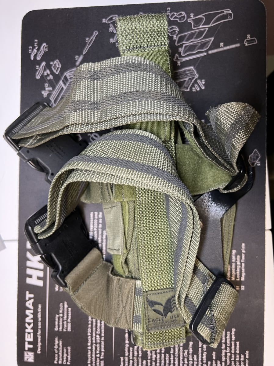 実物 EAGLE SAS Mk6 レッグホルスター H&K Mk23 SOCOMソーコムピストル