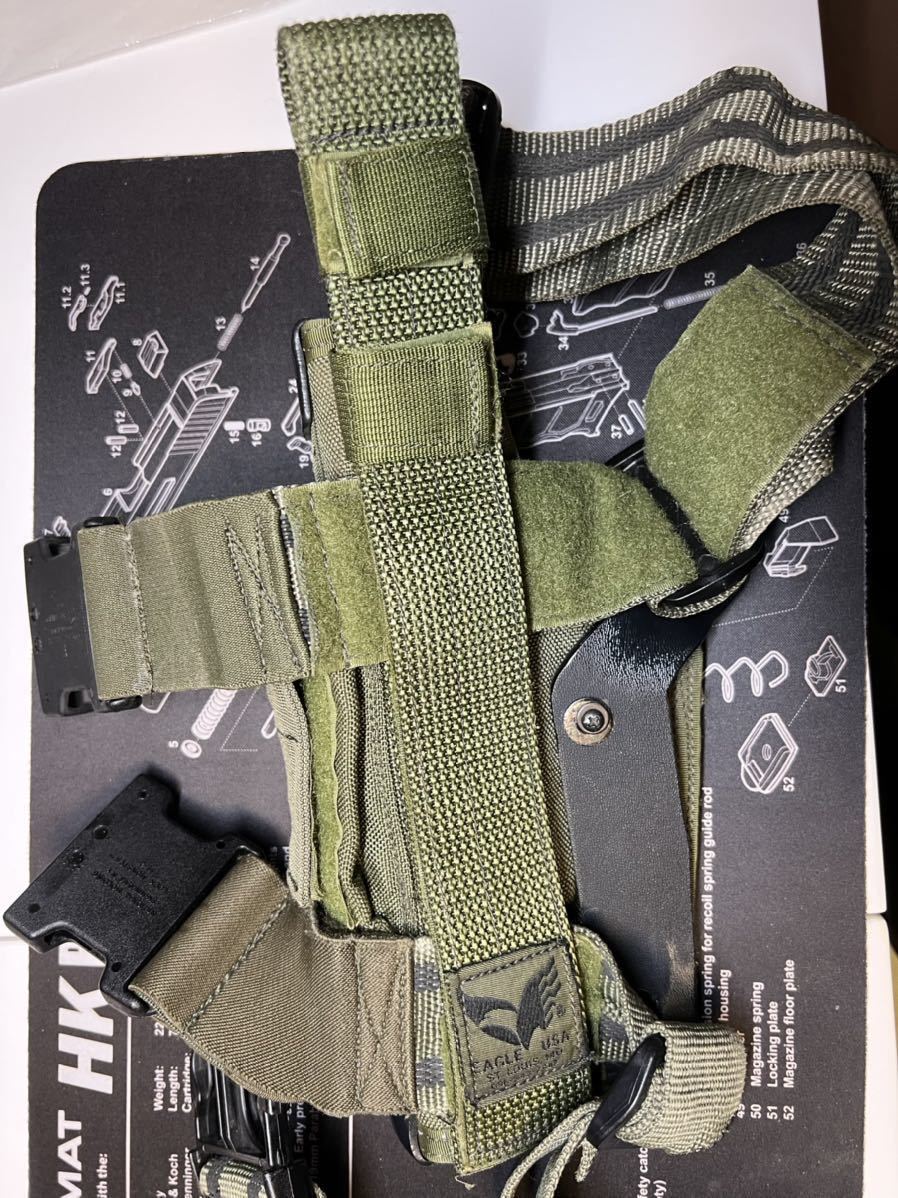 実物 EAGLE SAS Mk6 レッグホルスター H&K Mk23 SOCOMソーコムピストル