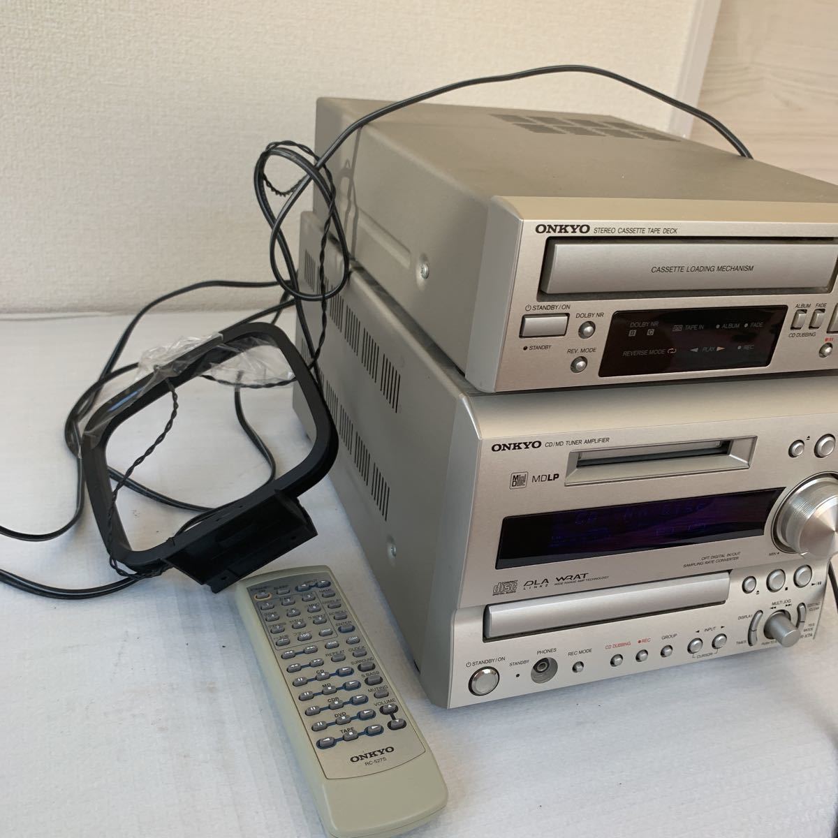 ONKYO CD/MDチューナーアンプ FR-V77専用リモコン付き