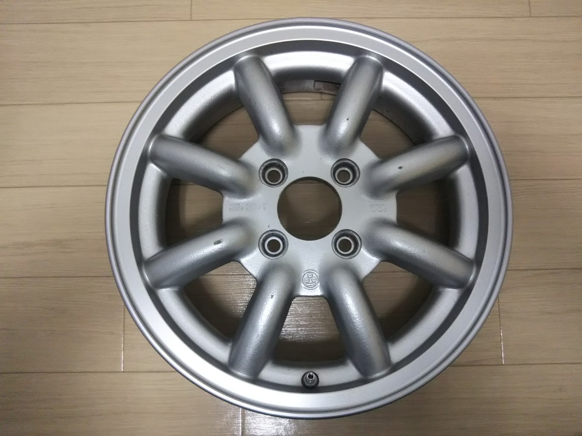 即決 ほぼ 美品 軽四 サイズ】watanabe ワタナベ 14インチ 5J +45 4穴 