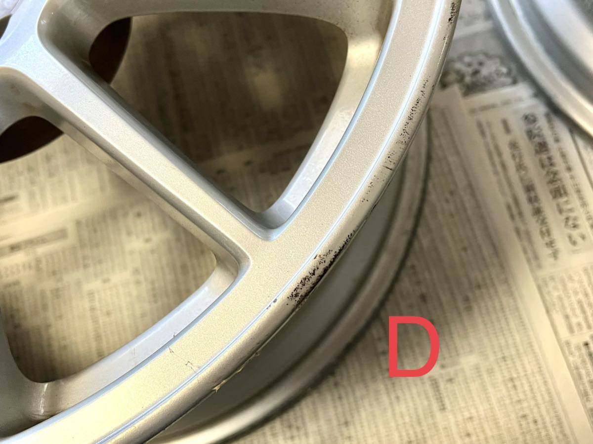 中古ホイール 三菱 ランサーエボリューションⅩ 純正ホイール4本 エンケイ 18×8.5+38 PCD114.3 5穴 245/40-18 ナット付 純正ホイール ランサーエボリューションX CZ4A (三菱) MITSUBISHI 18×8.5J＋38