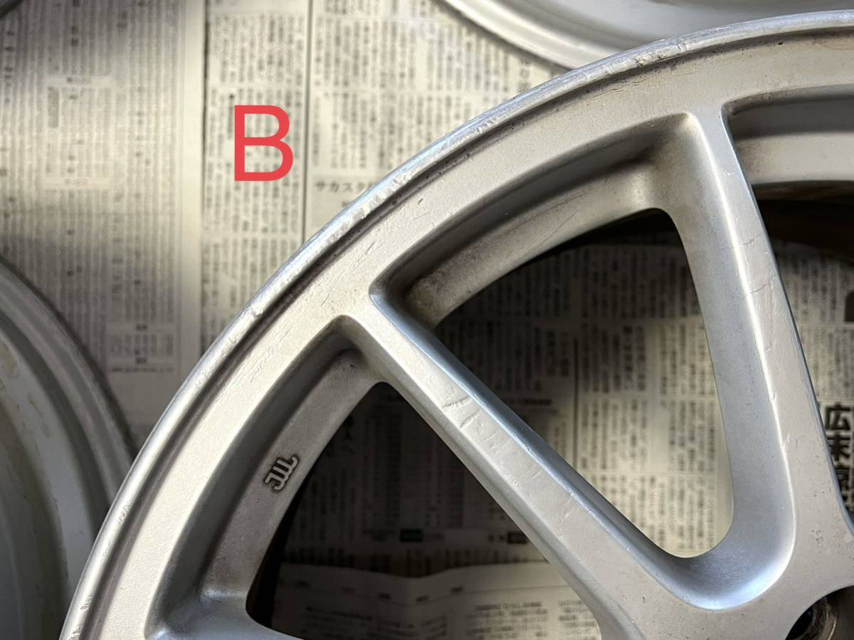 中古ホイール 三菱 ランサーエボリューションⅩ 純正ホイール4本 エンケイ 18×8.5+38 PCD114.3 5穴 245/40-18 ナット付 純正ホイール ランサーエボリューションX CZ4A (三菱) MITSUBISHI 18×8.5J＋38
