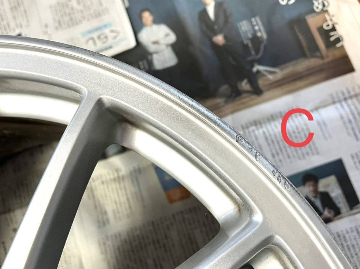 中古ホイール 三菱 ランサーエボリューションⅩ 純正ホイール4本 エンケイ 18×8.5+38 PCD114.3 5穴 245/40-18 ナット付 純正ホイール ランサーエボリューションX CZ4A (三菱) MITSUBISHI 18×8.5J＋38