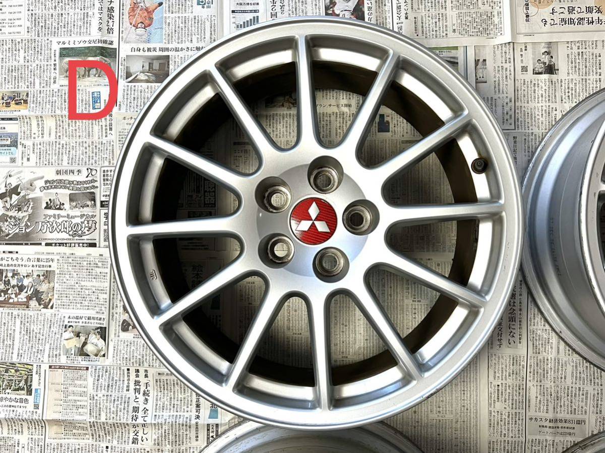 中古ホイール 三菱 ランサーエボリューションⅩ 純正ホイール4本 エンケイ 18×8.5+38 PCD114.3 5穴 245/40-18 ナット付 純正ホイール ランサーエボリューションX CZ4A (三菱) MITSUBISHI 18×8.5J＋38