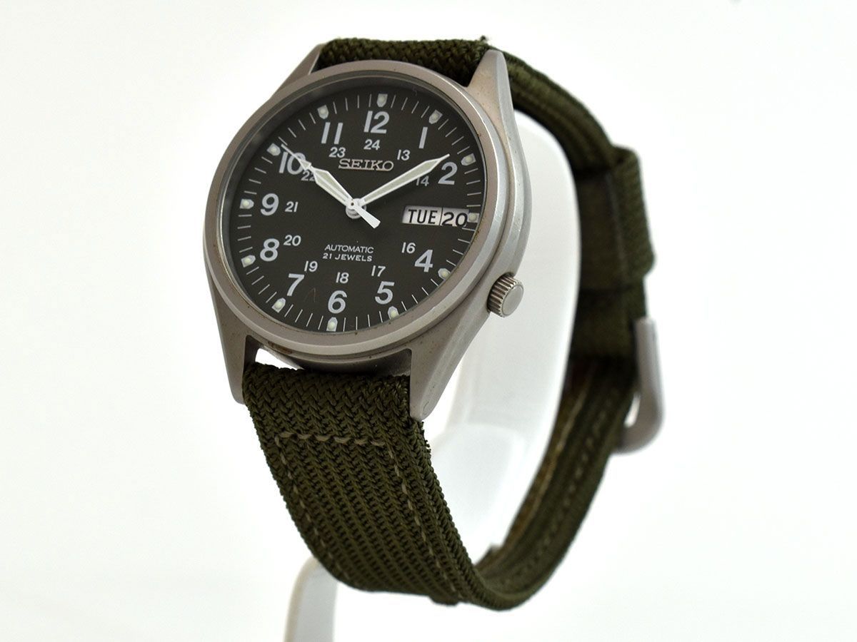 G0889☆美品 動作確認済 SEIKO セイコー ミリタリー メンズウォッチ 