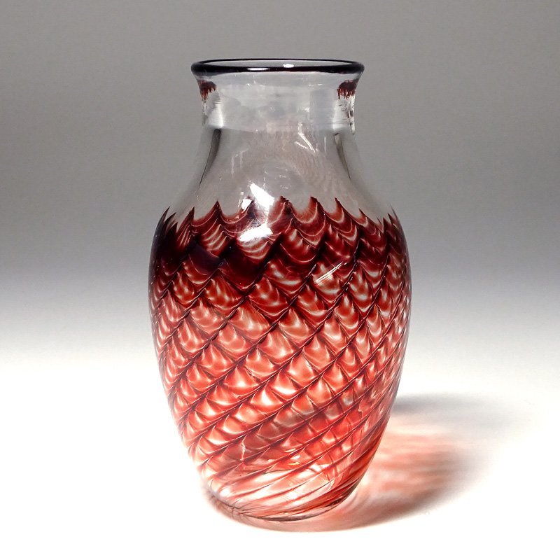 銅赤ガラス 花瓶 【公式通販】