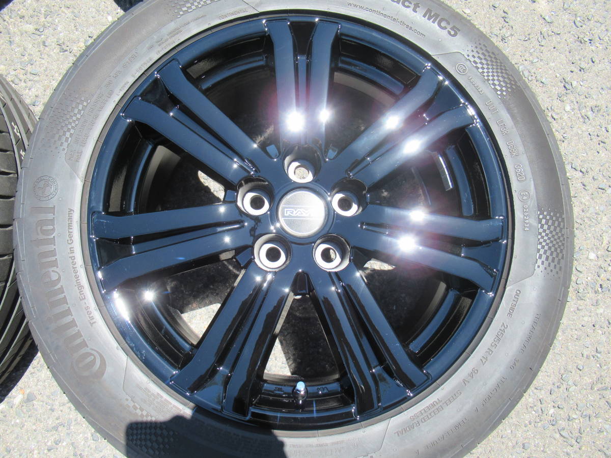 中古タイヤ☆215/55-17 215/55R17 三菱 デリカD:5 純正オプション RAYS 