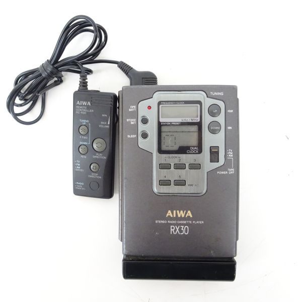 AIWA RX30 カセットプレーヤー □tyys 717-2 137 AIWA カセットプレーヤー RX30 通電OK 現状品 【公式