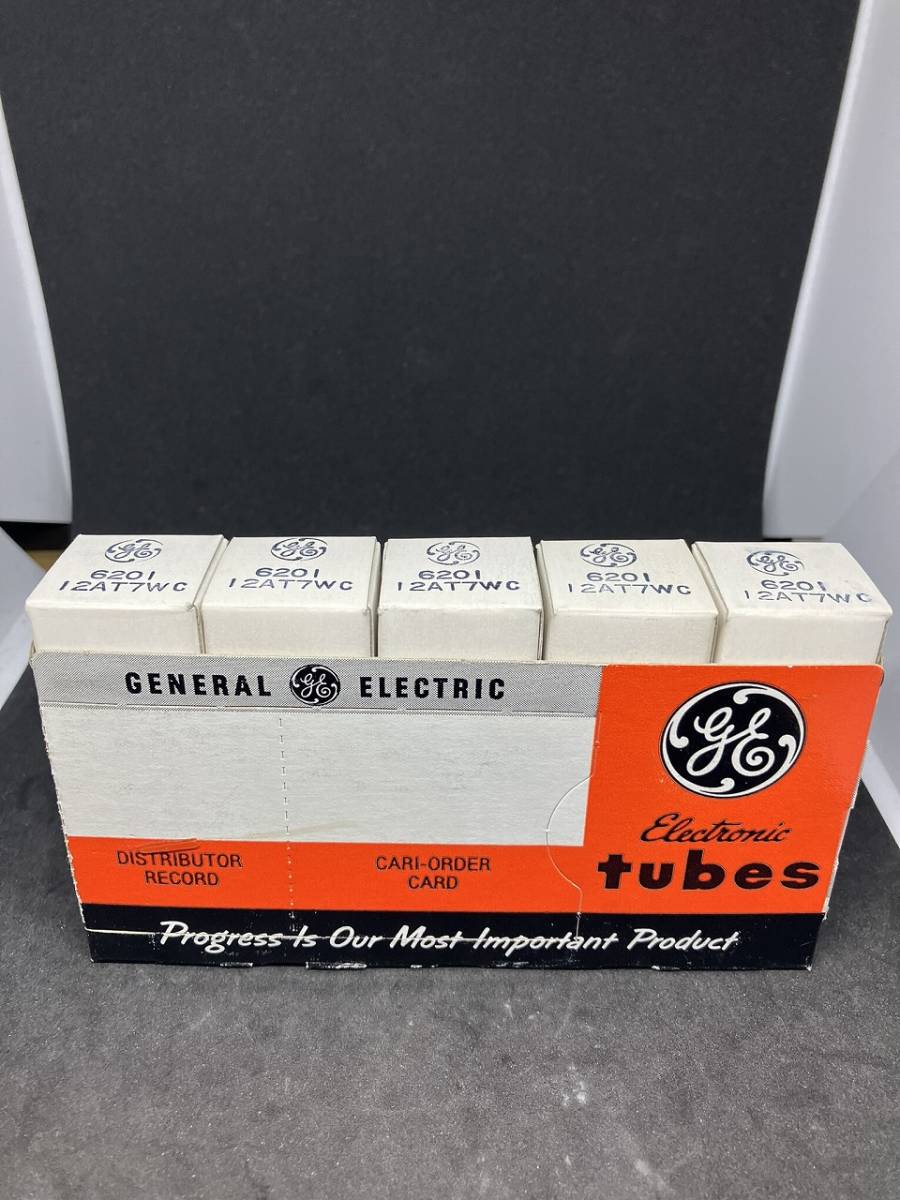 1円 希少 レア 東芝 GE 12AT7 真空管 5本 まとめ 元箱付 ヴィンテージ レトロ オーディオ 部品 動作未確認 現状品 コレクション 保管品 3