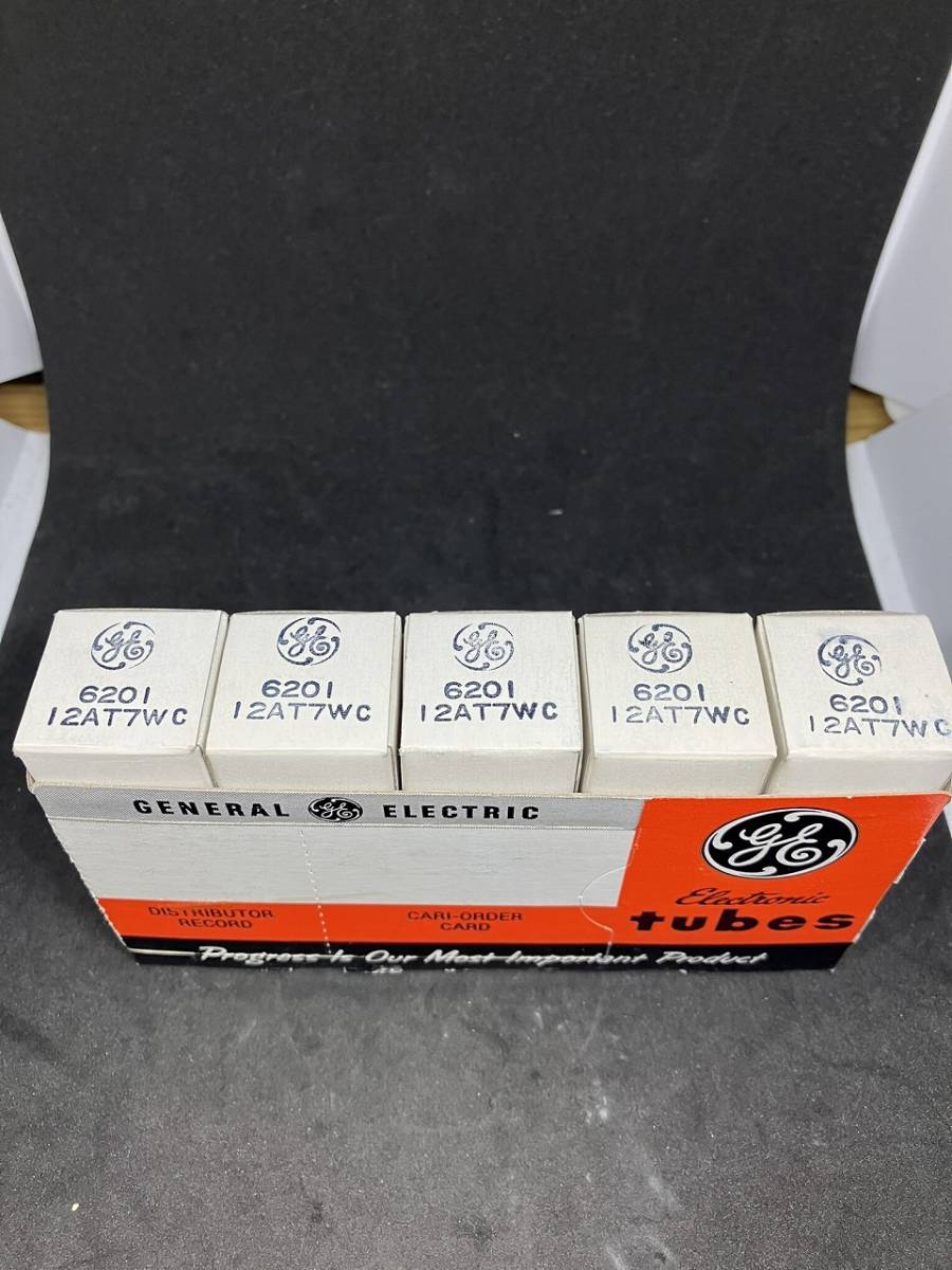 1円 希少 レア 東芝 GE 12AT7 真空管 5本 まとめ 元箱付 ヴィンテージ レトロ オーディオ 部品 動作未確認 現状品 コレクション 保管品 3