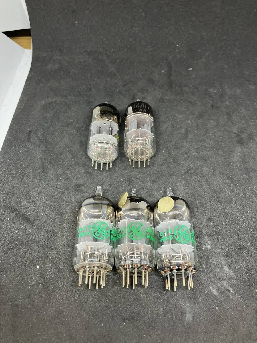 1円 希少 レア 東芝 GE 12AT7 真空管 5本 まとめ 元箱付 ヴィンテージ レトロ オーディオ 部品 動作未確認 現状品 コレクション 保管品 3