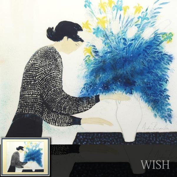 真作】【WISH】アンドレ・ブラジリエ Andre Brasilier「朝のブーケ