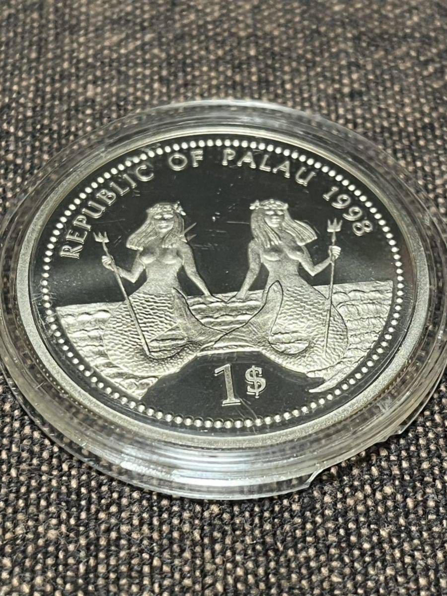 パラオ 硬貨 REPUBLIC OF PALAU 1998 MARINE LIFE PROTECTION ウミガメ