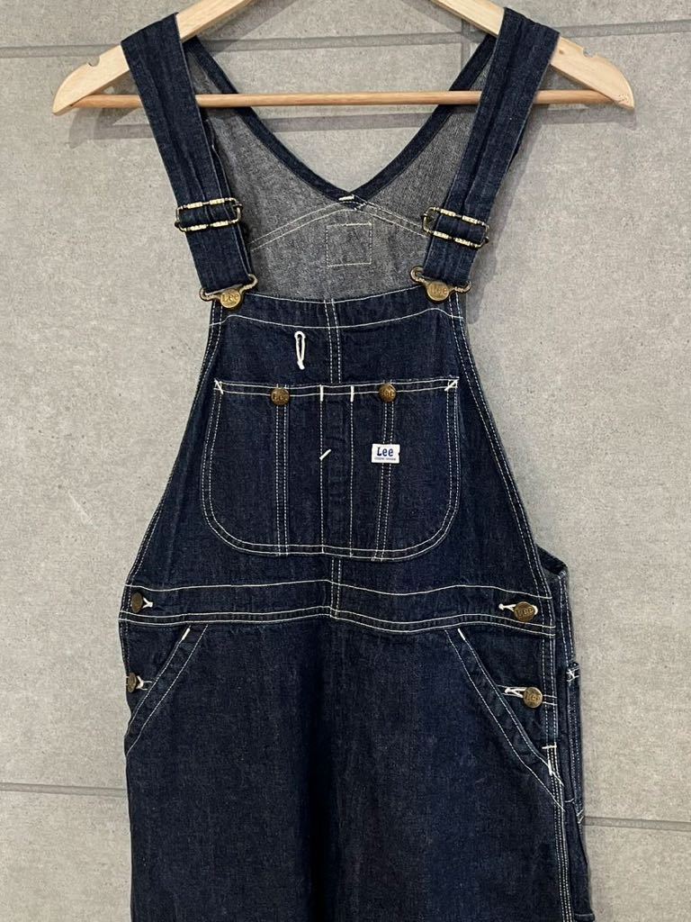 定番人気！ LEE リー LL7254 濃紺 デニム オーバーオール オールインワン サロペット ワークパンツ Mサイズ メンズ 新規×