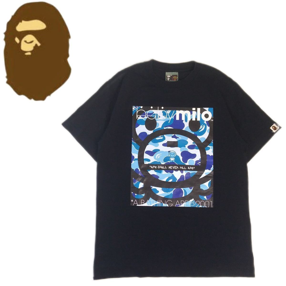 01年製 入手困難 極美 A BATHING APE ベビーマイロ 1stカモ 半袖