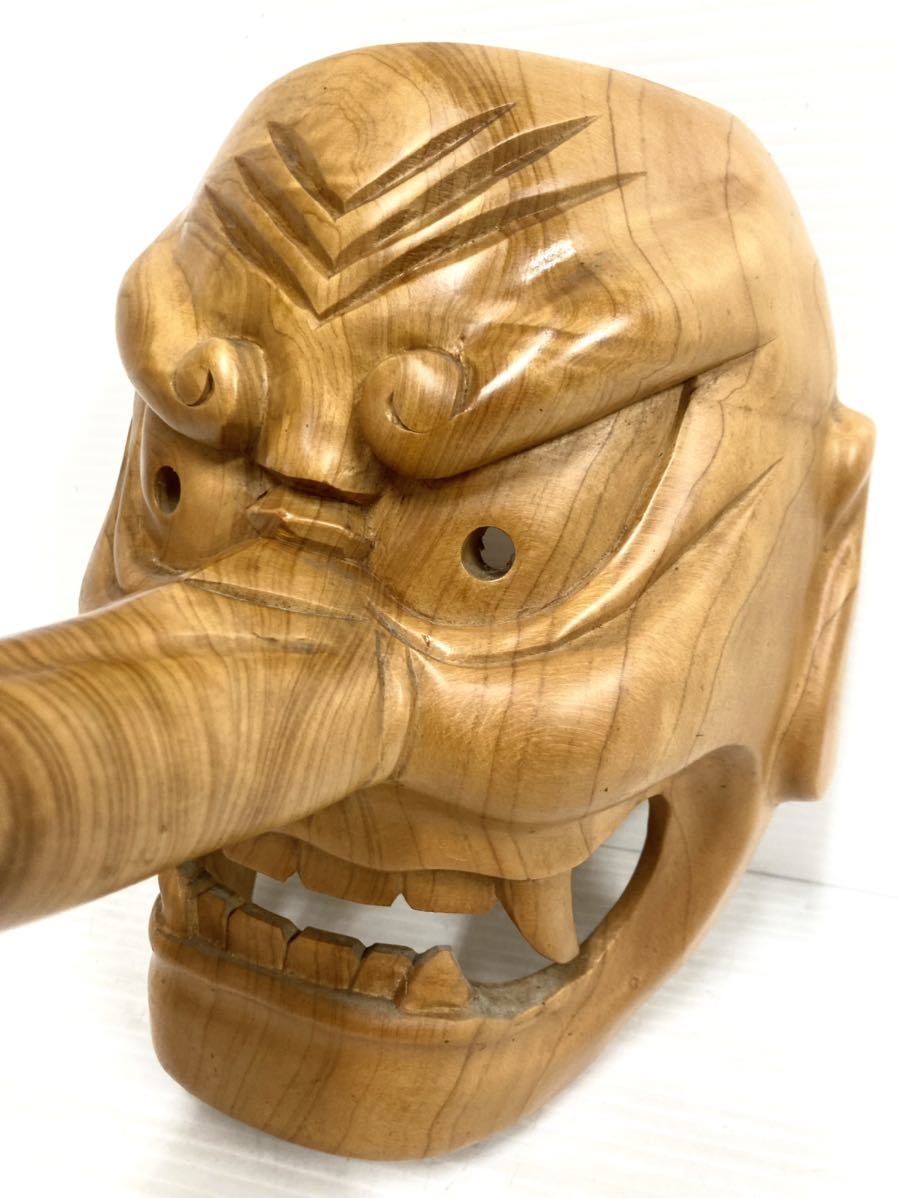 岡山県備中　木彫能面　田口平八　作品 岡山県備中 木彫能面 田口平八 作品 美術品・アンティーク・コレクション
