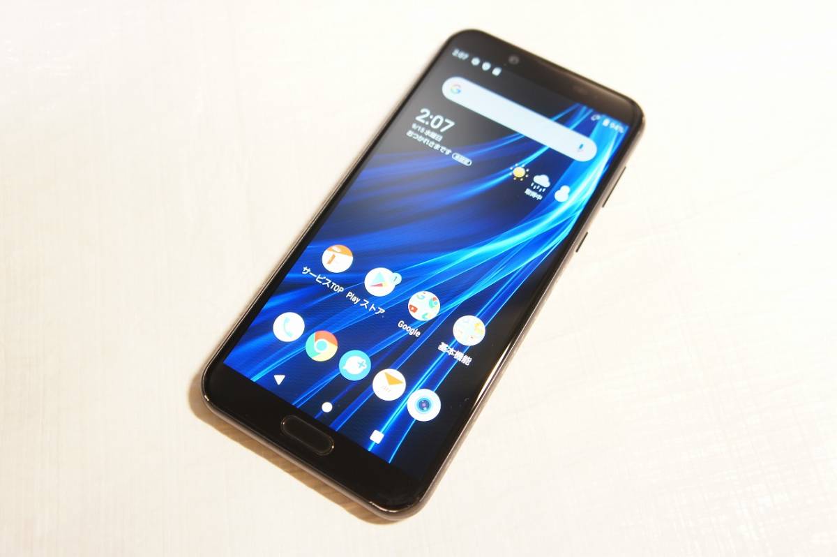 SHARP AQUOS Sense2 au SHV43 ニュアンスブラック RAM 3GB USB Type-C Android 10 SIM ロック解除済