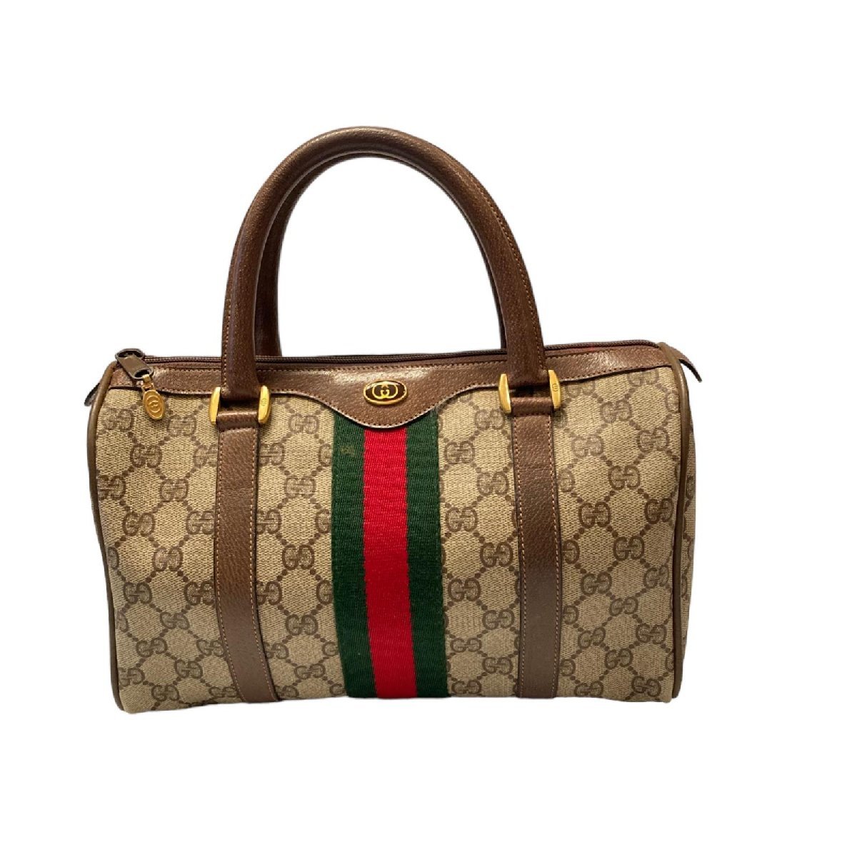GUCCI グッチ オールド シェリーライン ミニ ボストンバッグ GG PVC
