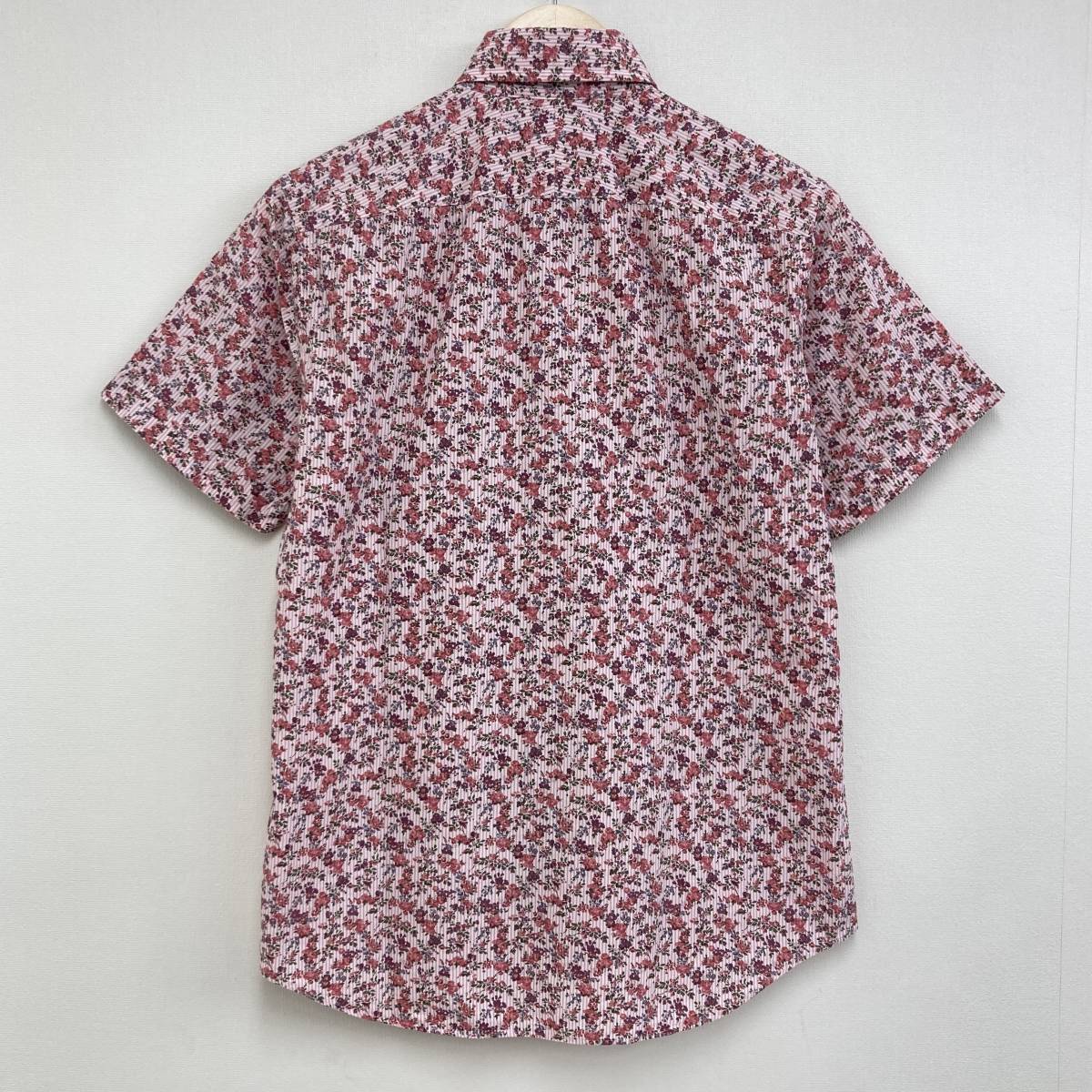 PS Paul Smith 花柄 総柄 半袖シャツ 日本製 メンズ ピンク Sサイズ 