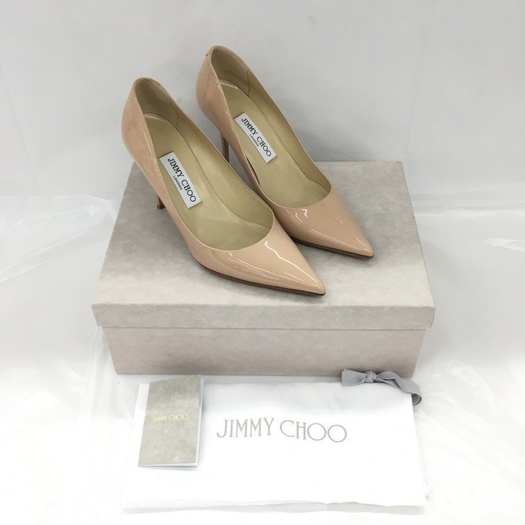 BGAS8025】JIMMY CHOO ジミーチュウ エナメル パンプス サイズ36 1/2