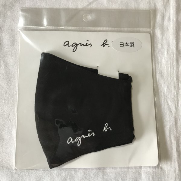 新品未使用】アニエスベー agnes b. マスク 日本製 黒 新品未使用