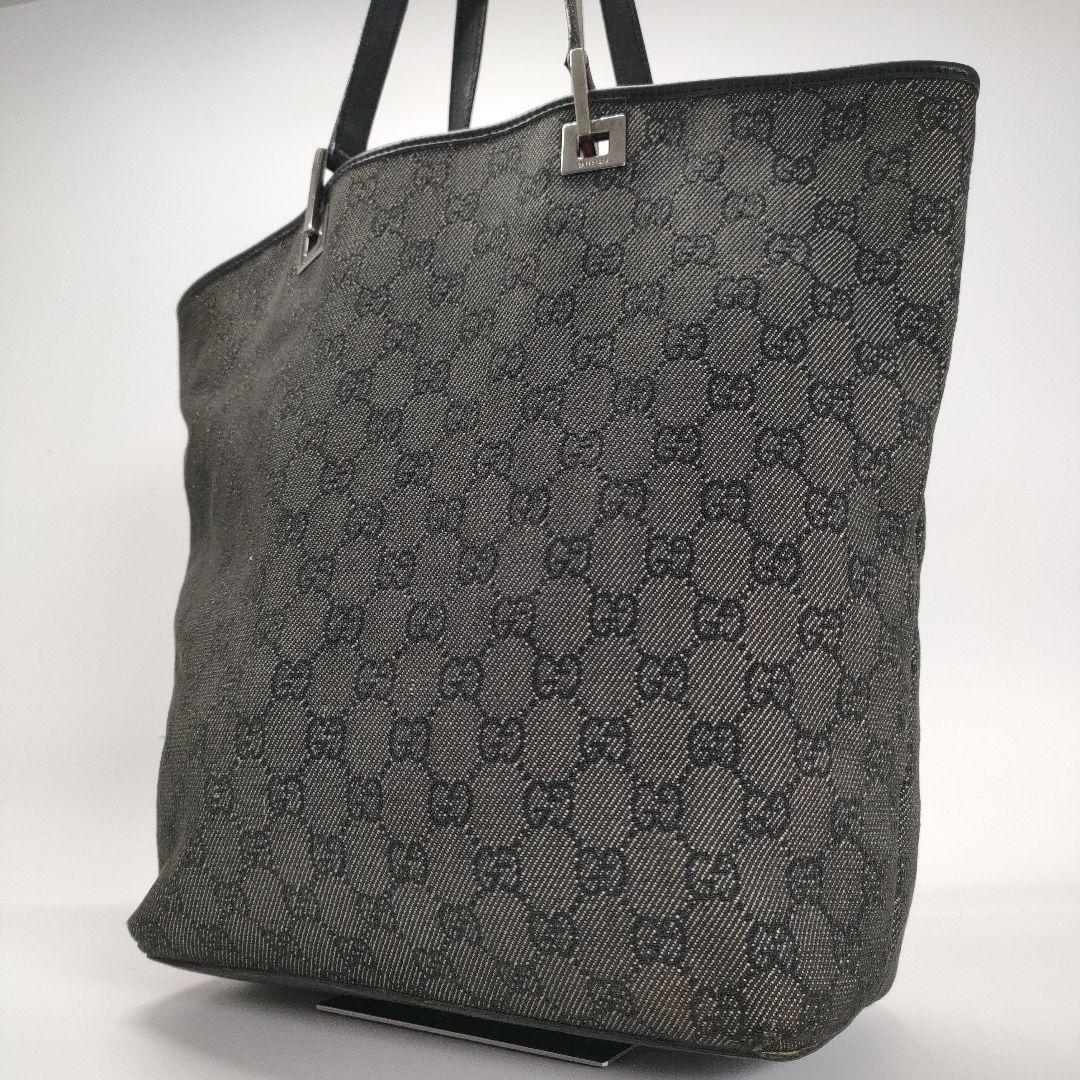 高級品】GUCCI グッチ GGキャンバス レザー 革 トートバッグ 