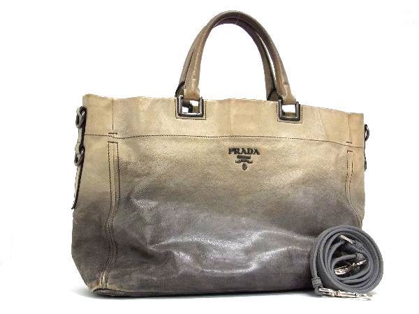 PRADA プラダ レザー 2WAY ハンドバッグ トート ショルダー 手提げ 