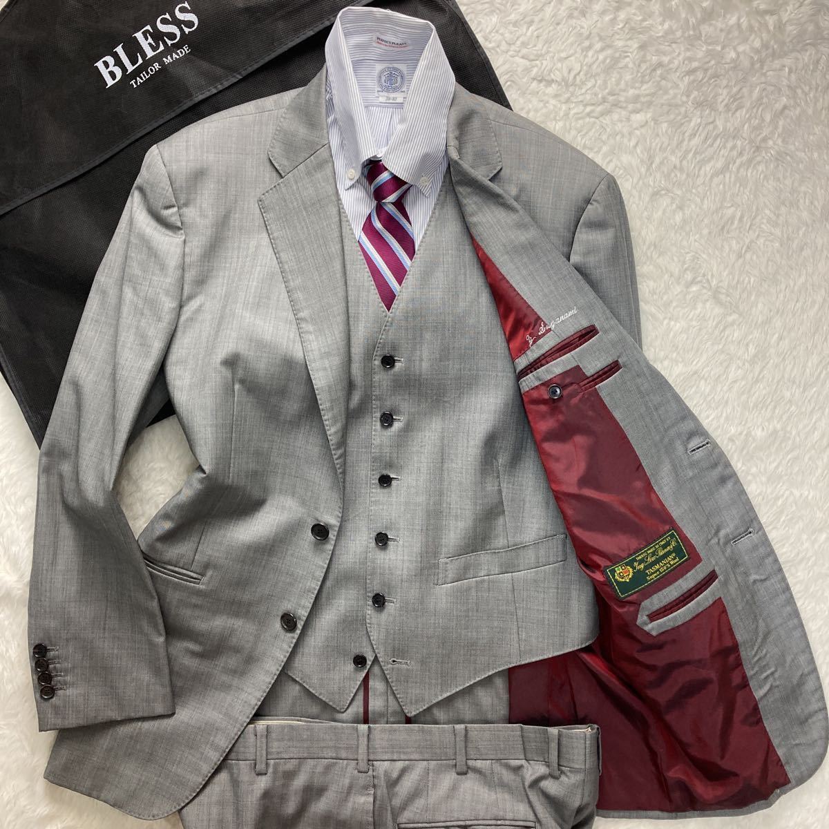 Savile Row×DORMEUIL/セヴィルロウ×ドーメル】2B ストライプ柄 上下