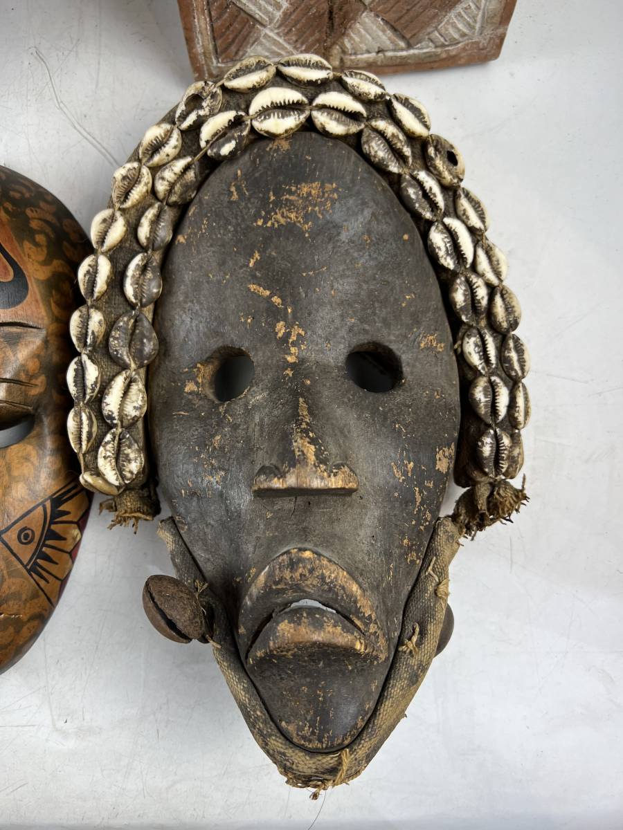 希少 アフリカ 民族 木彫り 仮面 マスク 工芸品 まとめ インテリア 