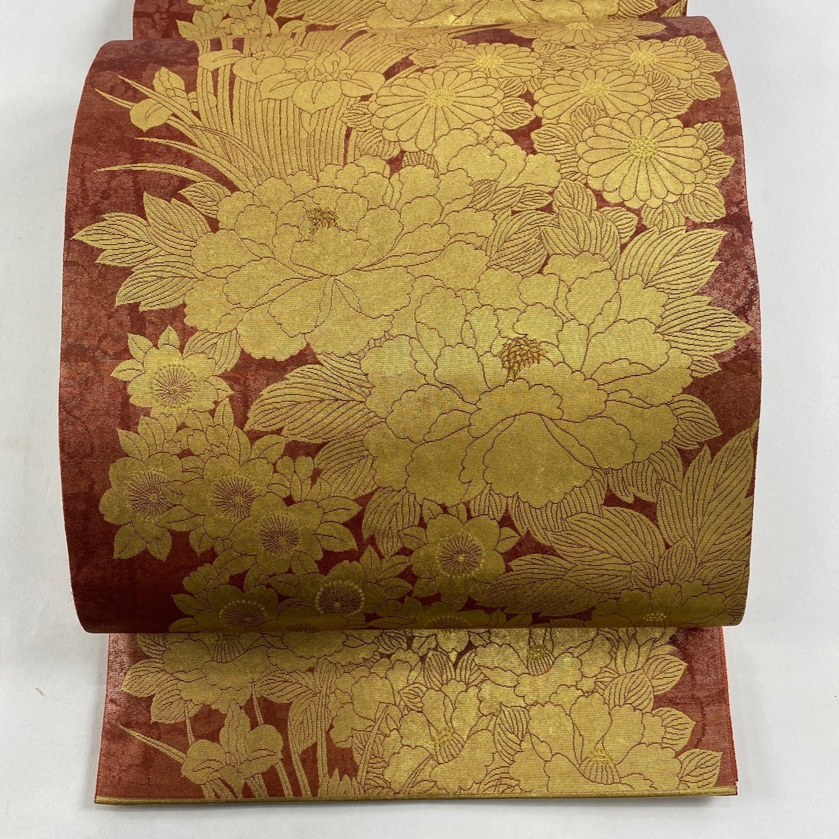 袋帯 美品 秀品 鳳凰文 箔 金糸 金色 六通 正絹 【中古】 【公式通販】