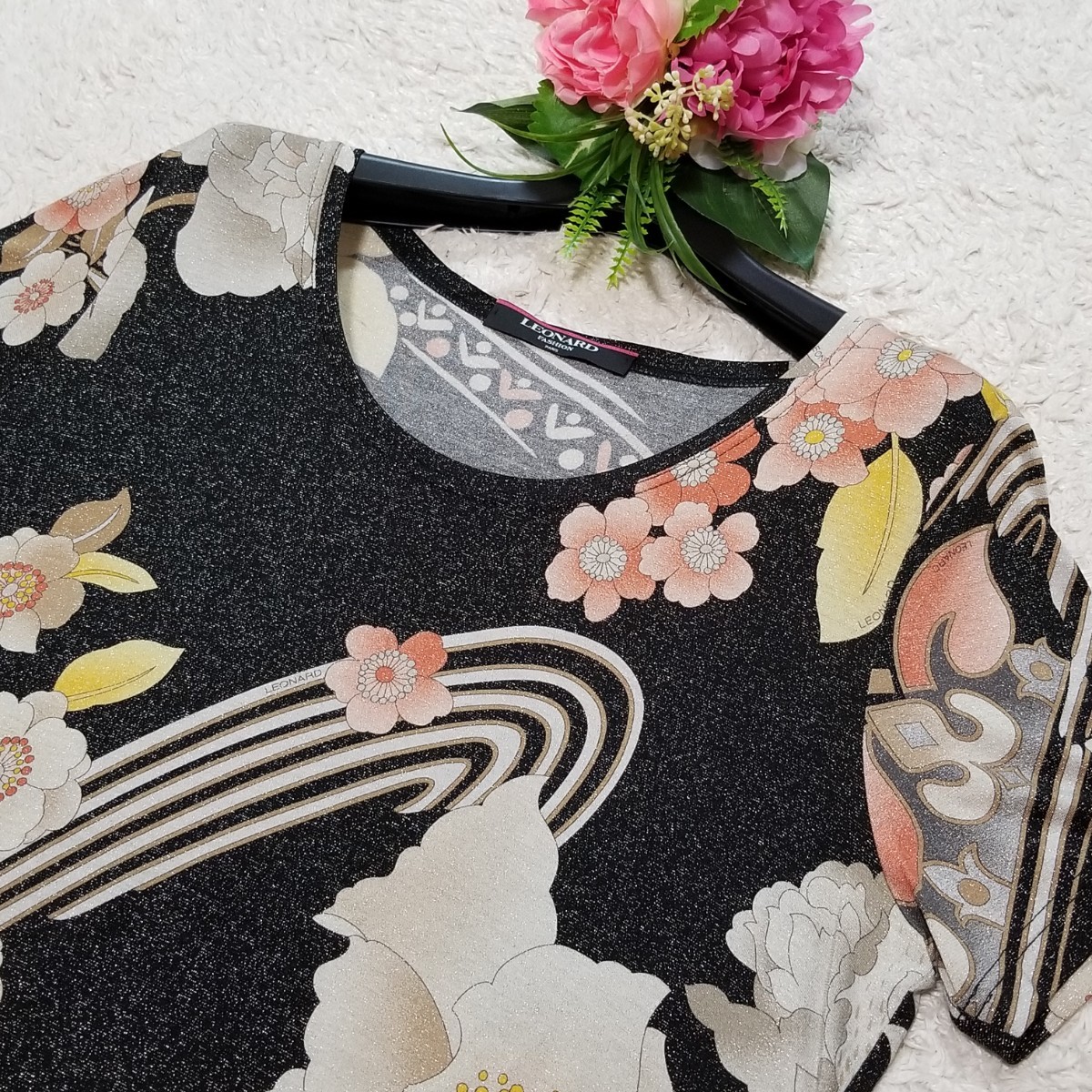 LEONARD レオナール LL レディース 花柄⁄FASHION 半袖カットソー