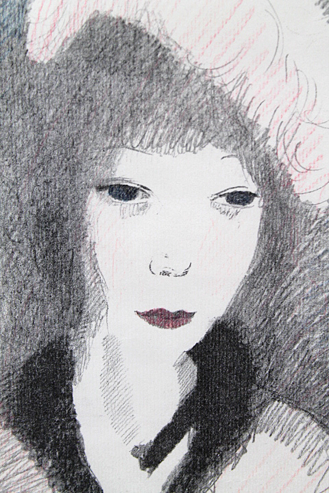 □マリー・ローランサン 【ジェルダ】 手彩色 リトグラフ 直筆サイン