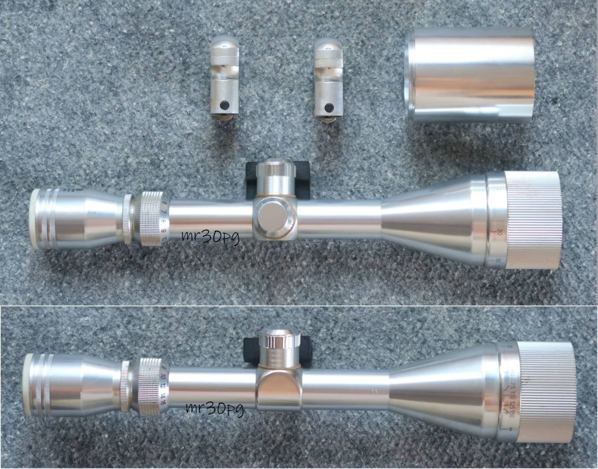 シルバー！中古品 Mojjiモッジ製 FF 4-16×50 30mm径スコープ 大口径