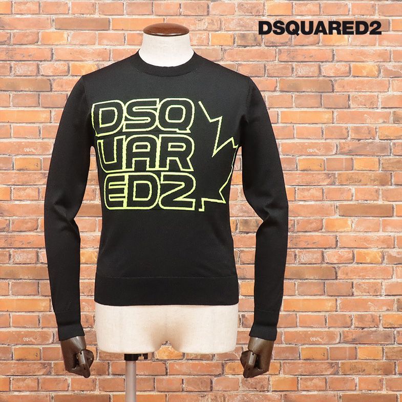 1円/春夏/DSQUARED2/XSサイズ/サマーニット S74HA1135 ロゴ ジャガード 