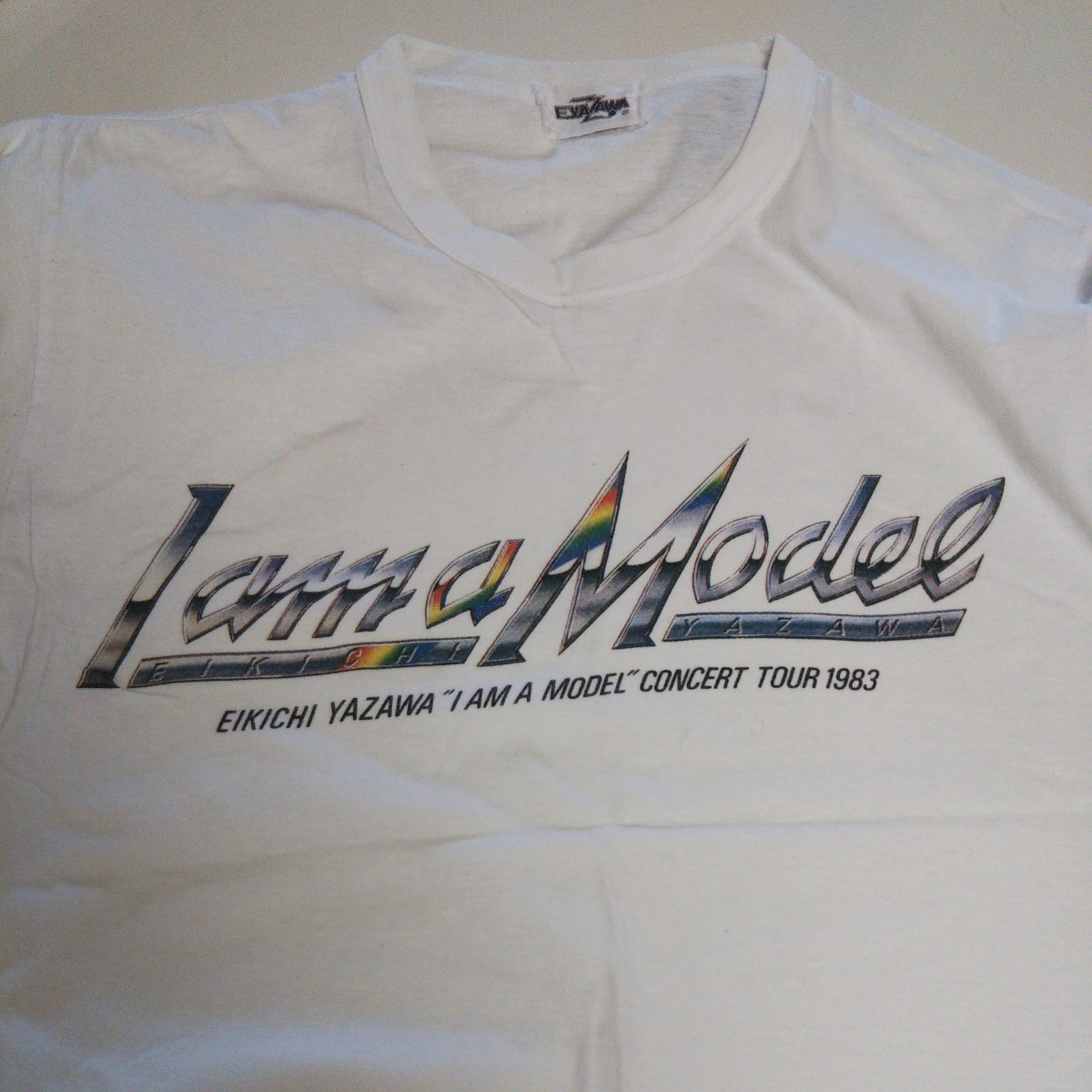 古着1983年】矢沢永吉Tシャツ 白 アイ アム ア モデル(矢沢永吉)｜売買