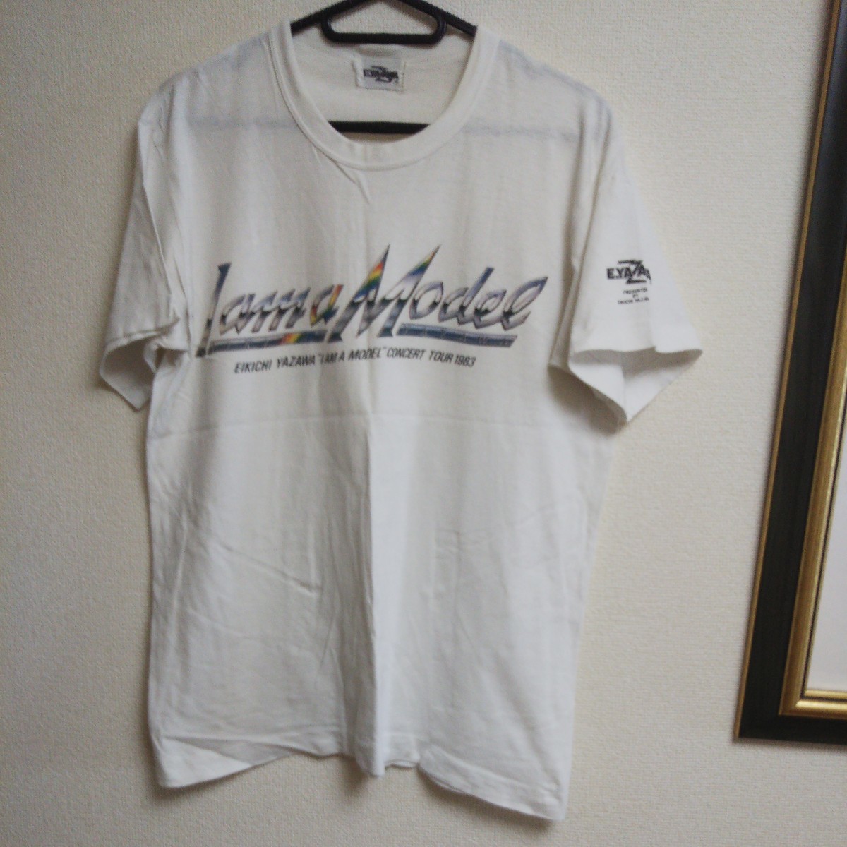 希少レア80s 矢沢永吉 Tシャツ シングルステッチ90sビンテージ　入手困難 古着1983年】矢沢永吉Tシャツ 白 アイ アム ア モデル(矢沢永吉)｜売買