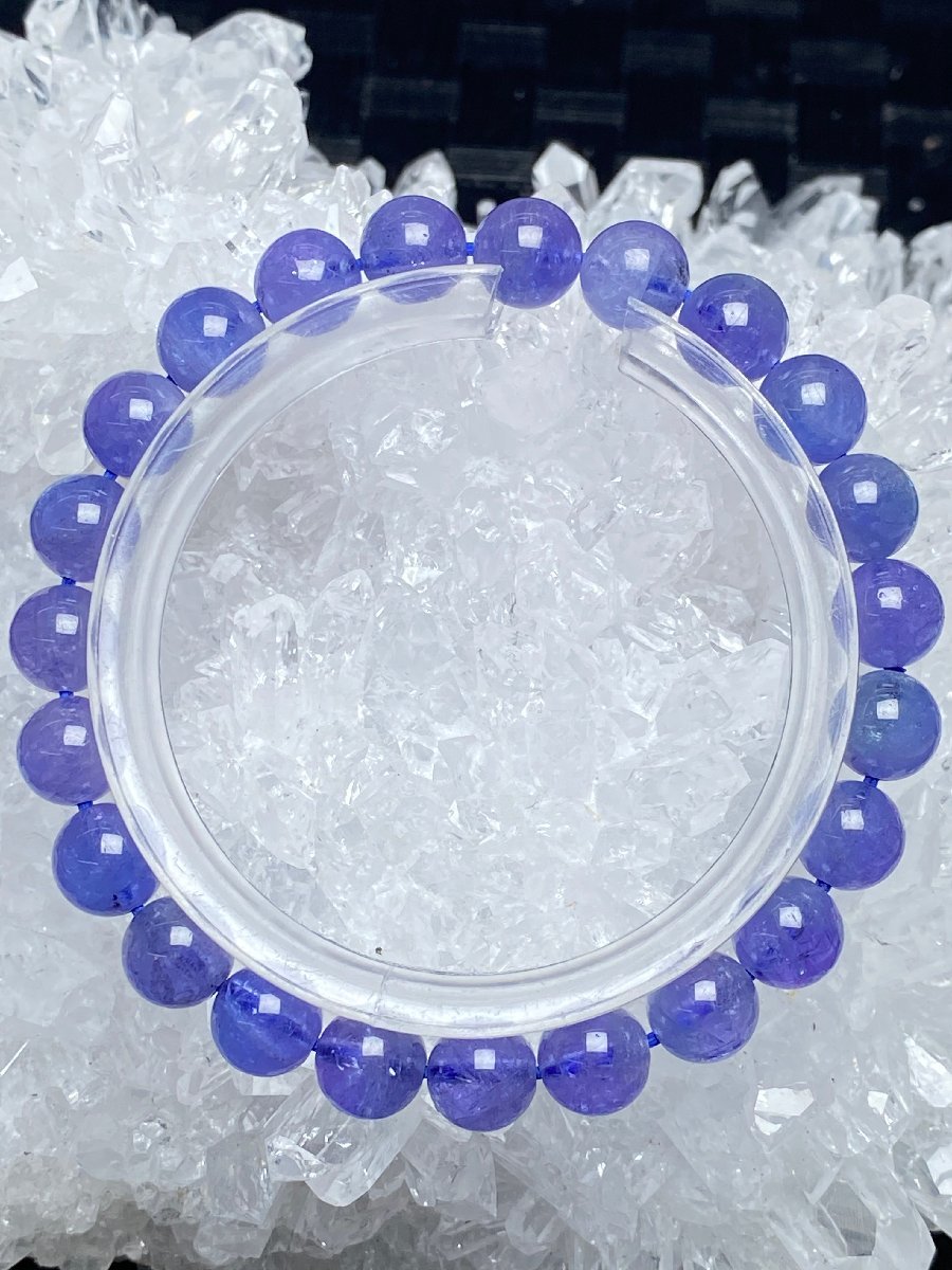 1101e845 天然美品★【100Aタンザナイト】★ブレス 8-8.5mm（新品）