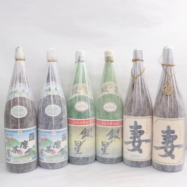 6本セット】焼酎各種（妻 25度 1800ml 詰日08.09 等）X23G190060 岩倉