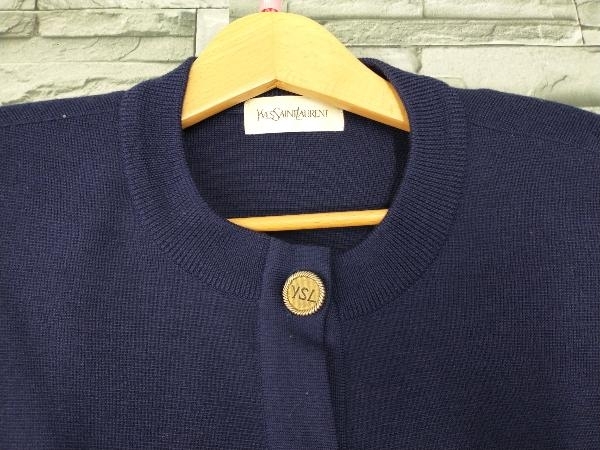 YVES SAINT LAURENT/イヴサンローラン/ニットジャケット/ノーカラー 
