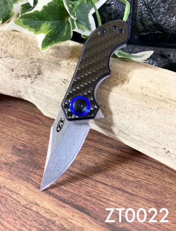 ［手研ぎ］フォールディングナイフ カーボンファイバー 折りたたみナイフ EDC サバイバルナイフ キャンプ フィッシング ハンティングナイフ