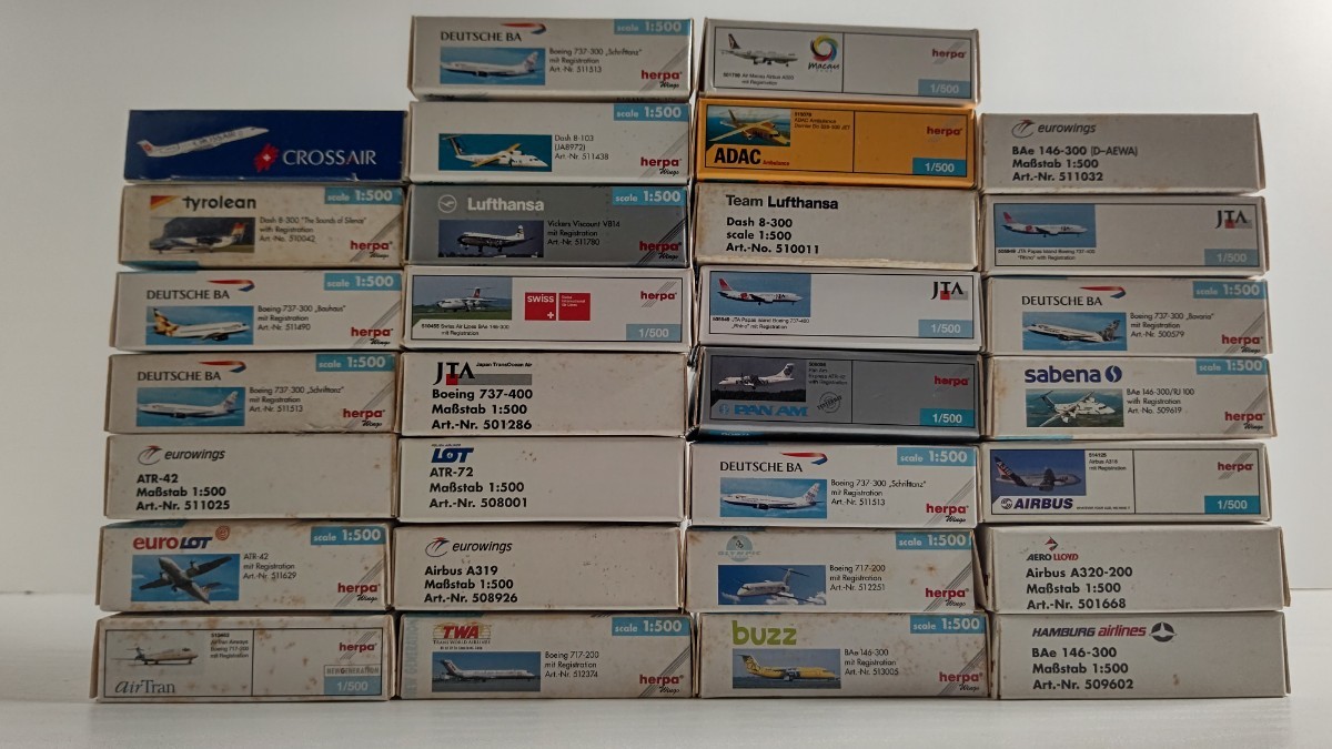 1/500 まとめ herpa Wings ヘルパ　ウィングス　BOEING AIRBUS 30機セット　④
