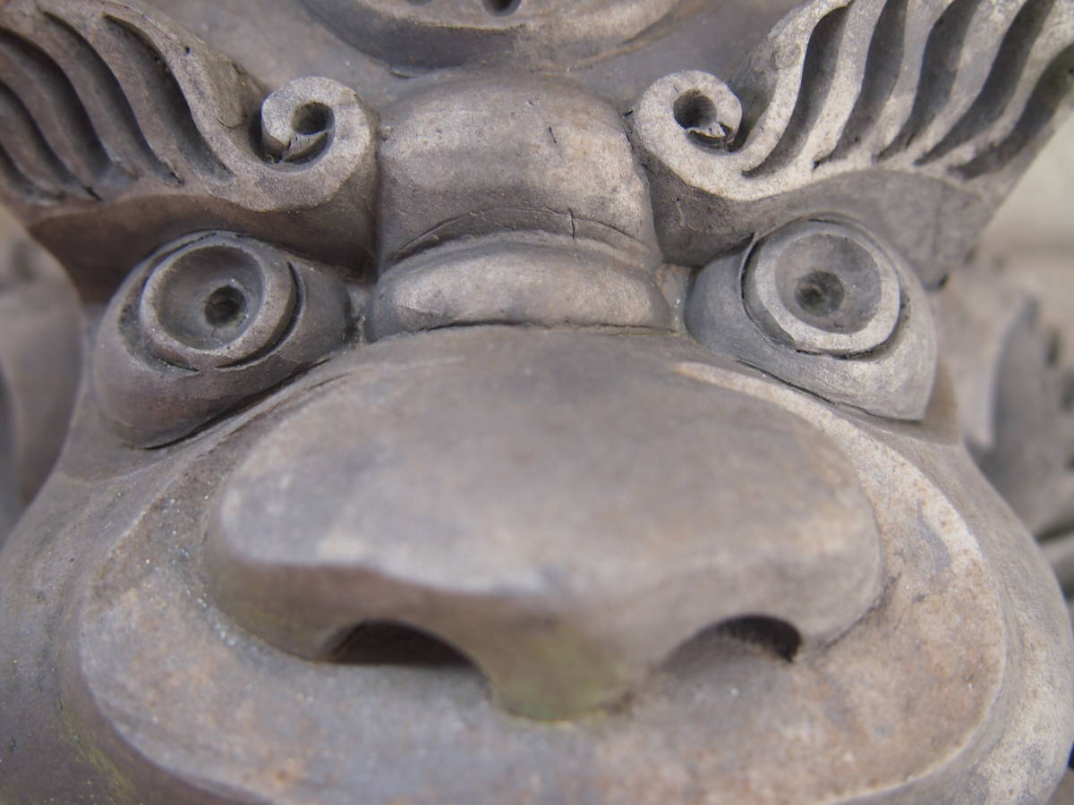 10 古鬼瓦 明治時代 男前鬼 脚 阿吽の呼吸 神社仏閣 魔除け 瓦