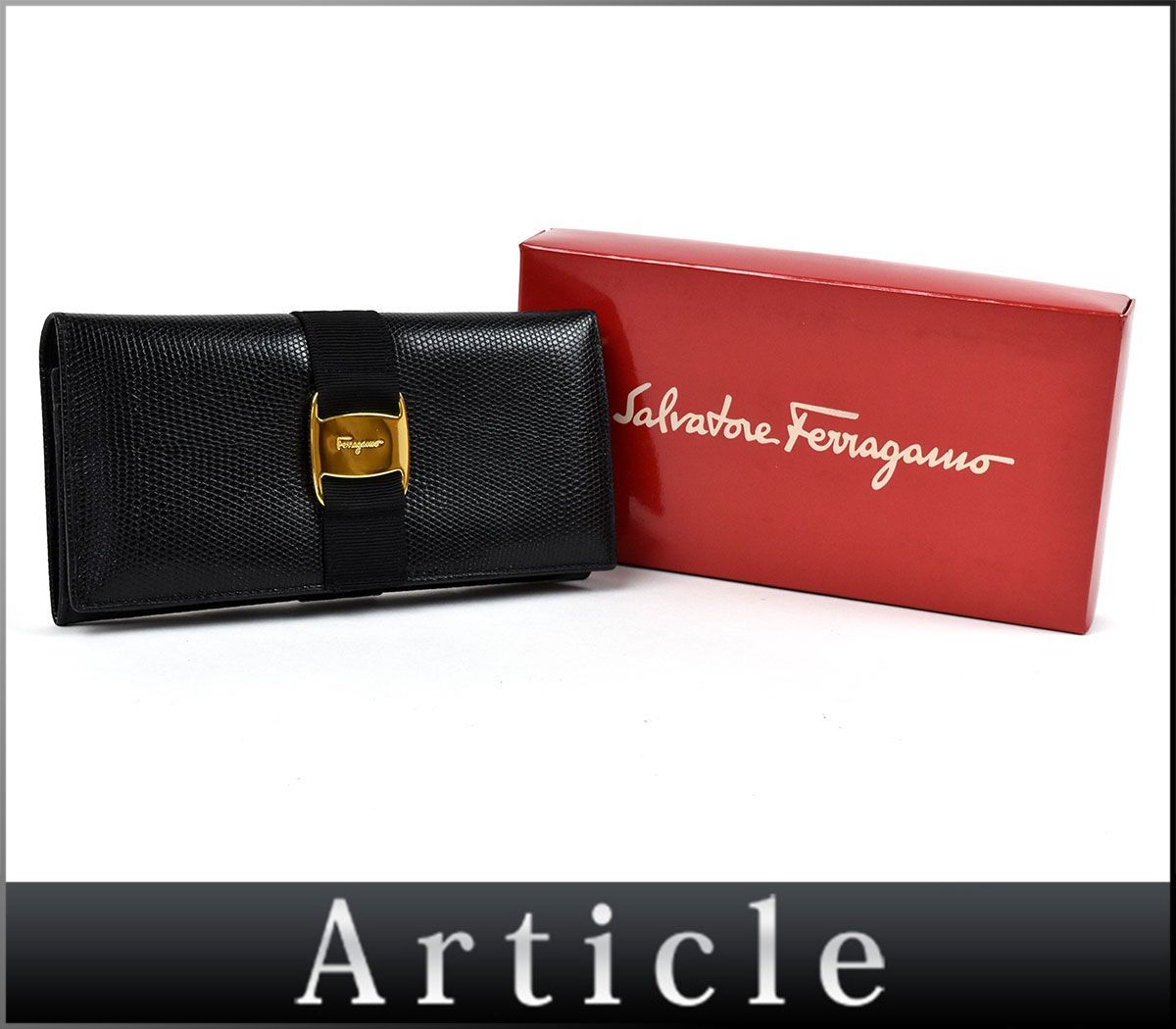153750〇美品 Ferragamo フェラガモ ヴァラ金具 二つ折り長財布 153750〇美品 Ferragamo フェラガモ ヴァラ金具 二つ折り長財布