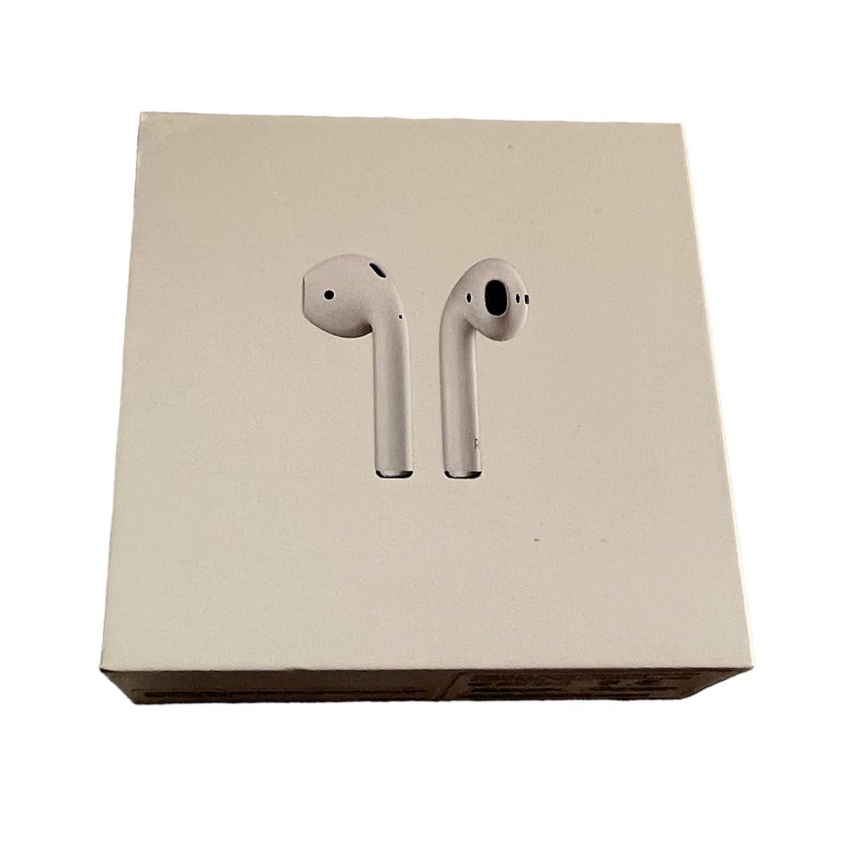 ★未使用品 Apple AirPods MMEF2J/A ワイヤレスイヤホン アップルエアーポッズ ホワイト 左右分離型 CASE ケーブル 管理I285