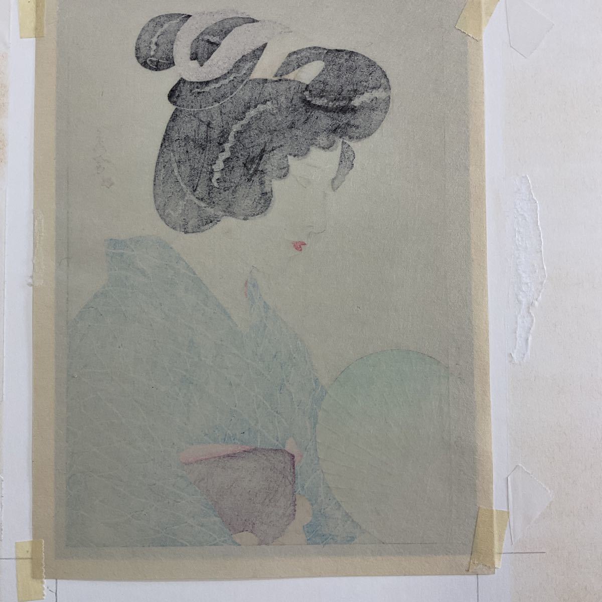 山川秀峰 山川 日本新八景 YAMAKAWA 美人画(たそがれ) 昭和三年作復刻 
