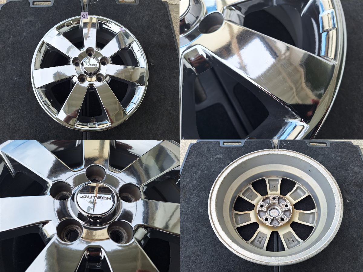 □日産 AUTECH 16インチ メッキホイール RAYS製 16×5J+48 5H×114.3 