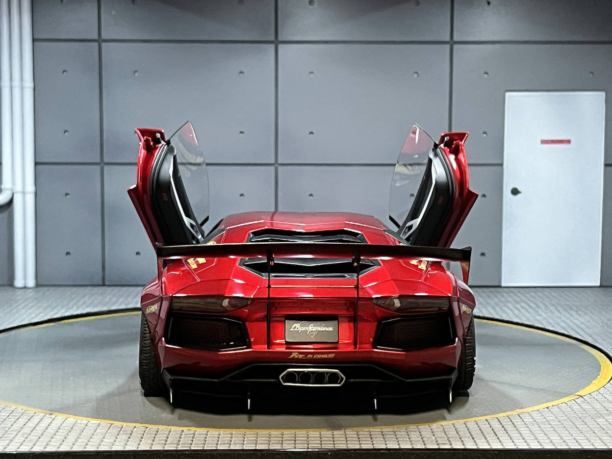 AUTO art】1/18 LB-WORKS LAMBORGHINI AVENTADOR (METALLIC RED