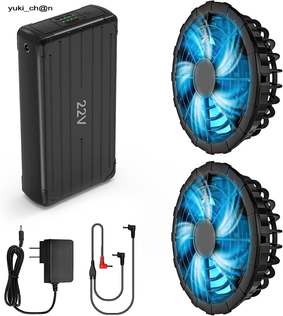 空調作業服 ファンバッテリーセット 高出力 空調ファン 暴風 大容量 軽量 4段階調節 残量表示 省エネ 長寿命 PSE認証済 男女兼用