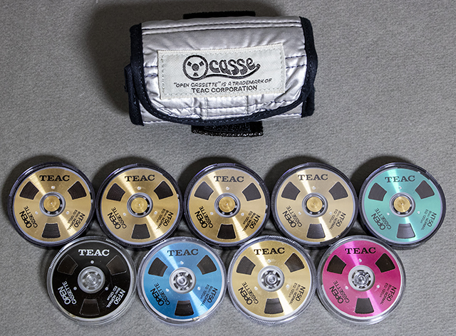 送料無料｜現状販売/中古品/TEAC：ティアック/OPEN CASSETTE：オープンカセット/NT-50/9個まとめセット/オリジナルソフトケース付き/NORMAL