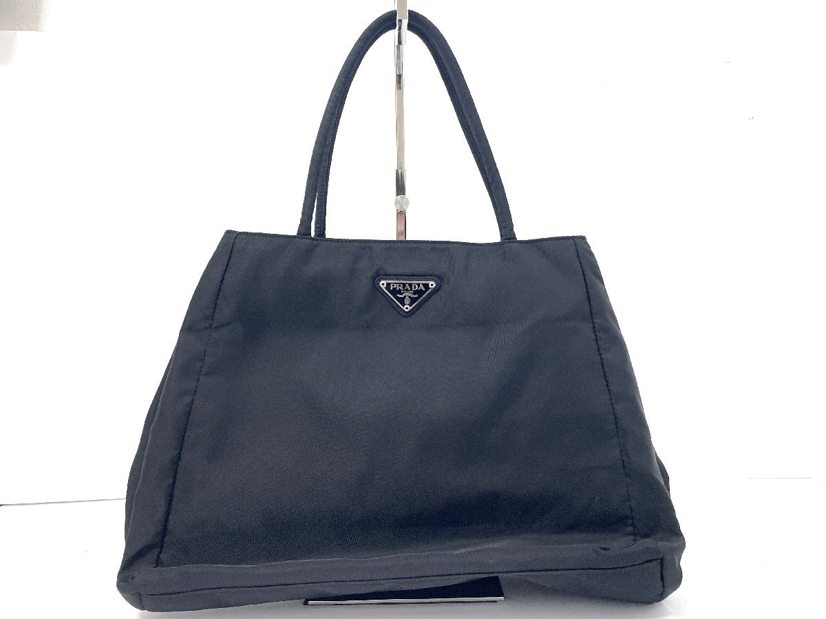 【美品】PRADA プラダ　ハンドバッグ　カバン　ナイロン　ブラック